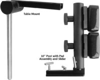 Hip Positioners – 10″ Post with Pad Assembly, Slider, and Table Attachment