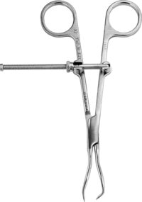 Pointed Fracture Reduction Clamp With Speedlock – Medium Curved Left, Straight Right