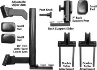 Thornberry Large Patient Hip Positioner – 18″ Post with Fixed Lower Arm